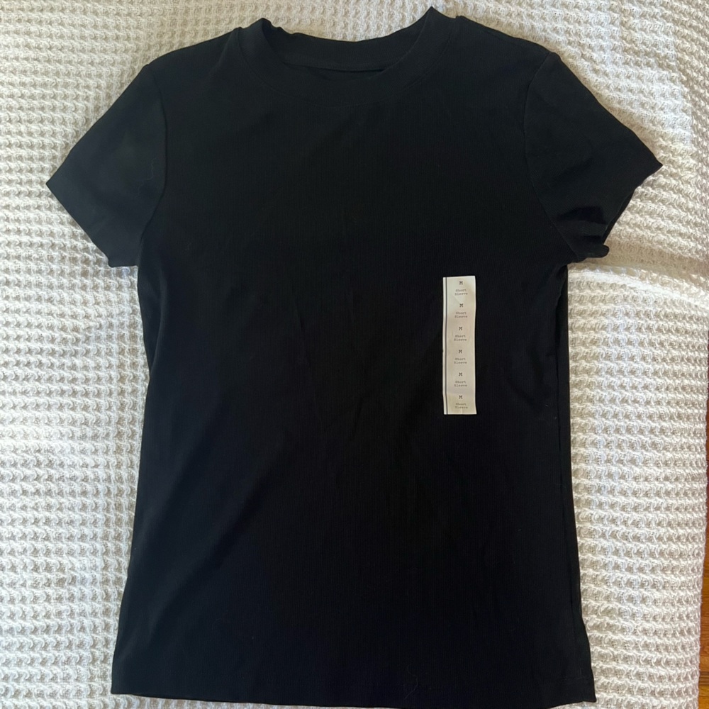 a new day Black Short Sleeve Tee